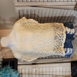 Forever 21 brand cropped lace top